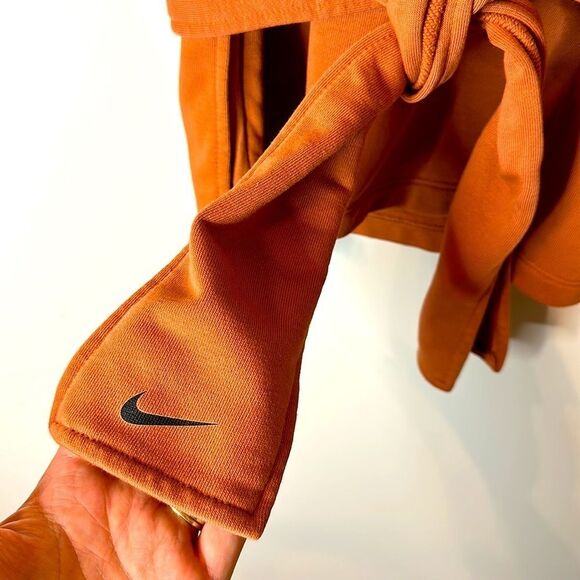 Nike Terracotta Tie Blouse in Sweat Shirt Material Size Medium - Picture 3 of 5